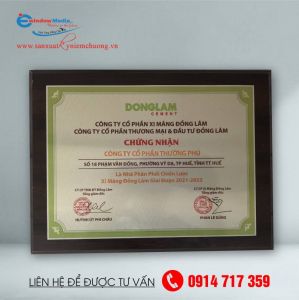 Bảng vinh danh công ty Xi măng Đồng Lâm